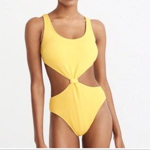 Abercrombie & Fitch Yellow One Piece Swimsuit